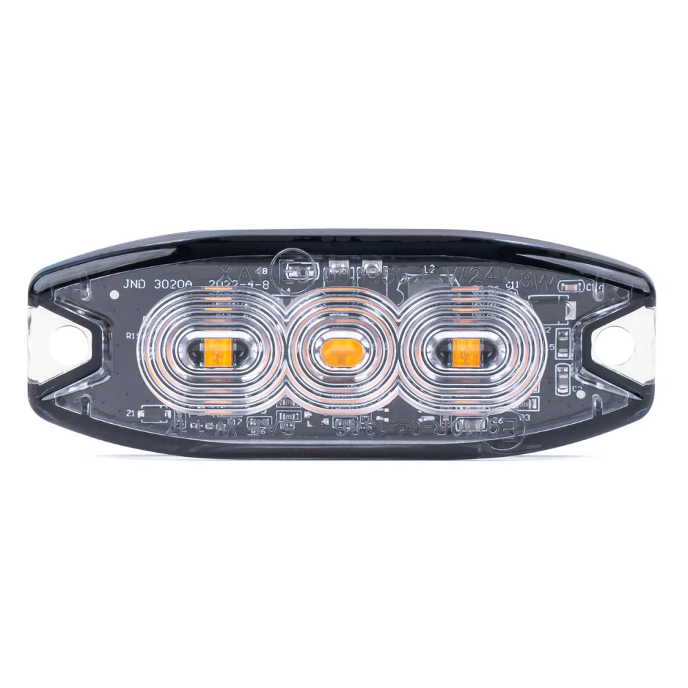 Výstražné osvětlení oranžové 3x3W LED R65 R10 12 / 24V IP67
