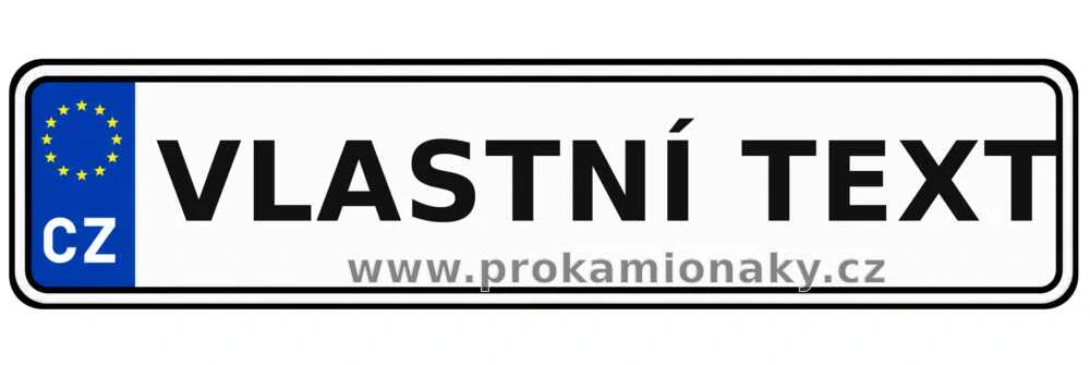 Jmenovka plastová vlastní