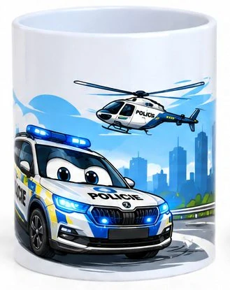 Plastový hrnek policie
