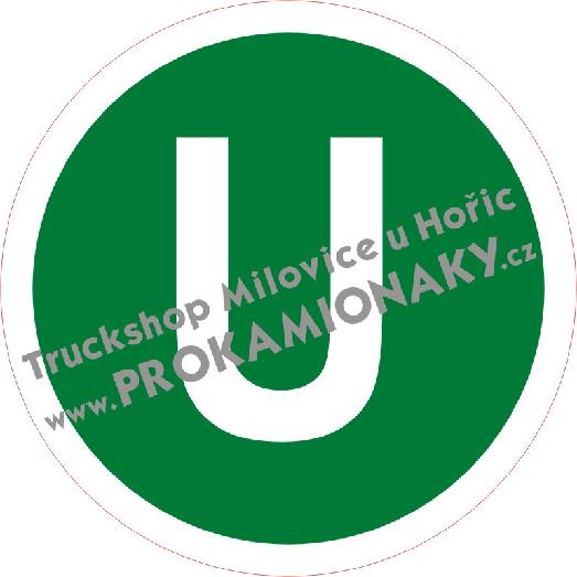 Samolepka tištěná U velká