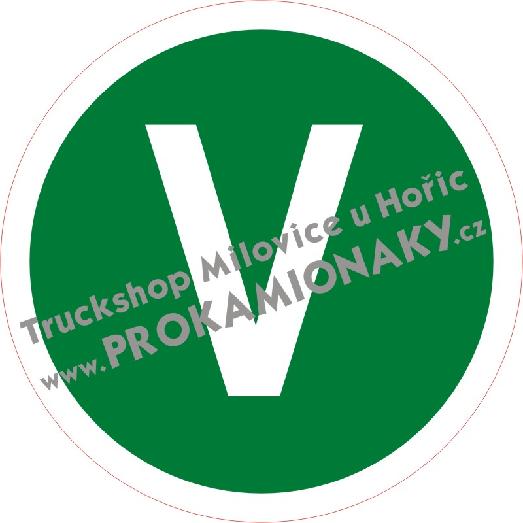 Samolepka tištěná V malá
