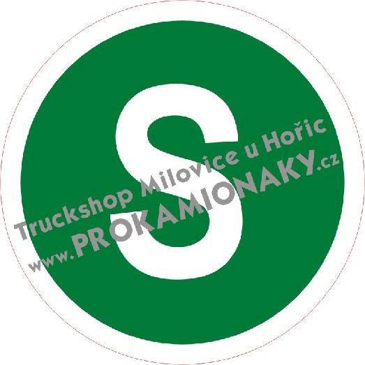 Samolepka tištěná S velká
