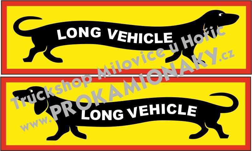 Samolepka Long vehicle černý