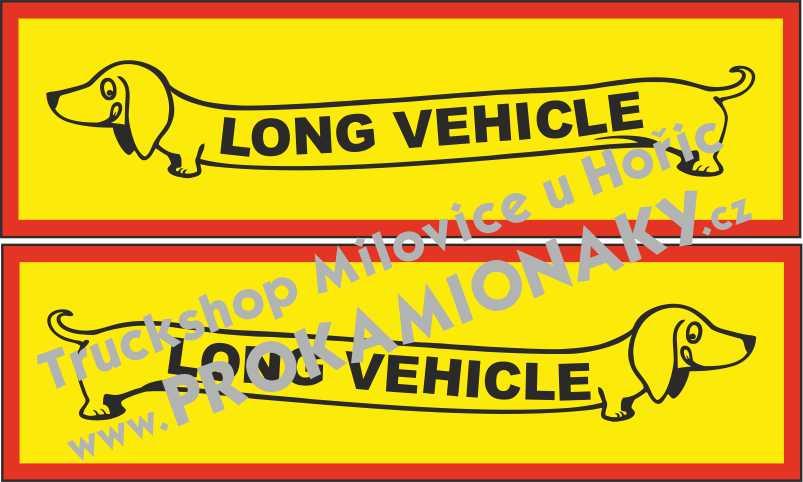 Samolepka Long vehicle žlutá