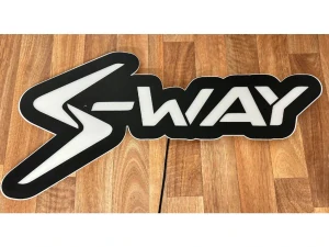 Osvětlené logo S-WAY různé barvy