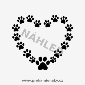 Psí tlapky srdce 06 malé