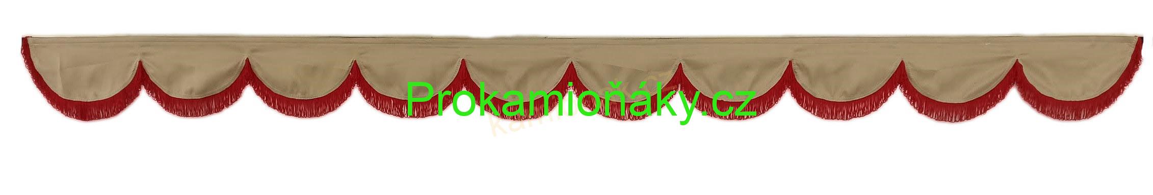 Bordura typ "H" béžová / červené provázky
