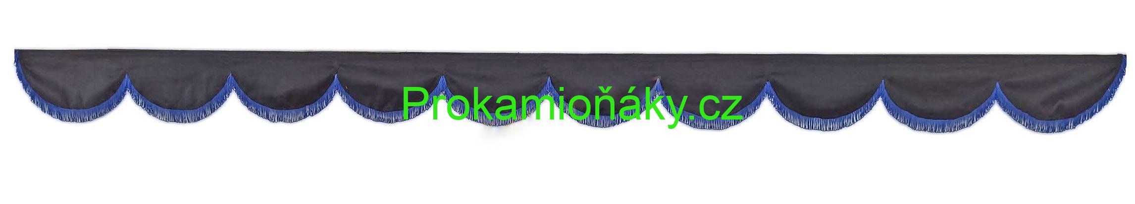 Bordura H černá/modré provázky