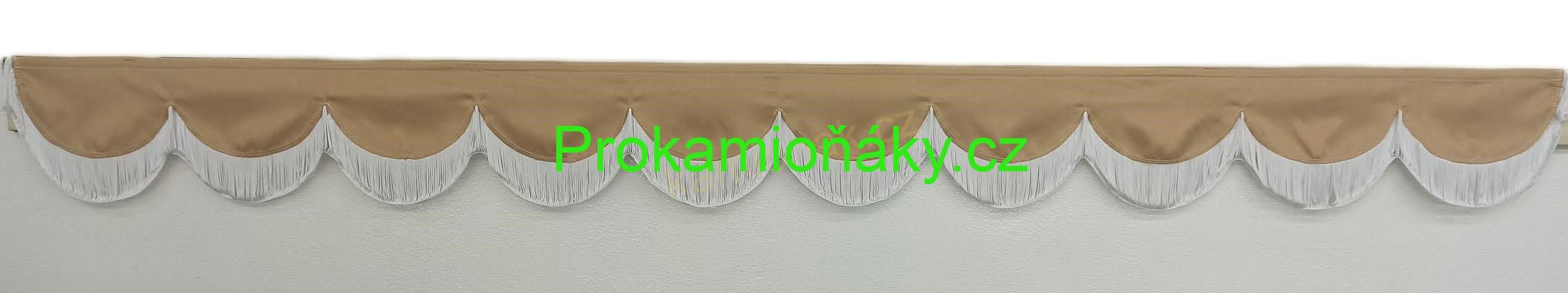 Bordura H béžová/bílé provázky