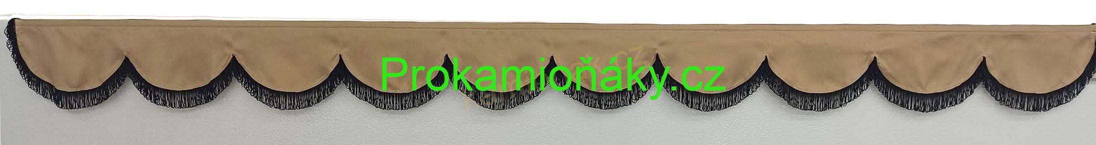 Bordura H béžová/černé provázky