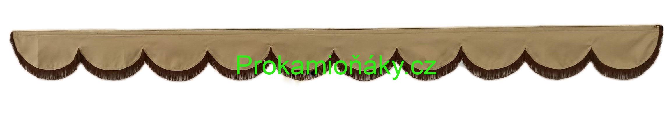 Bordura H béžová/hnědé provázky