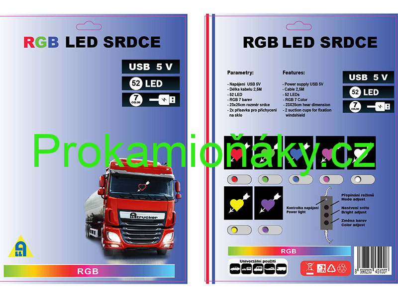 RGB Led srdce 