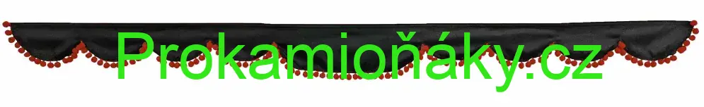 Bordura A černá/červené bambulky