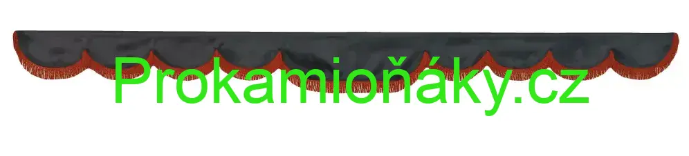 Bordura A černá/červené provázky