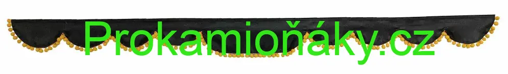 Bordura A černá/žluté bambulky