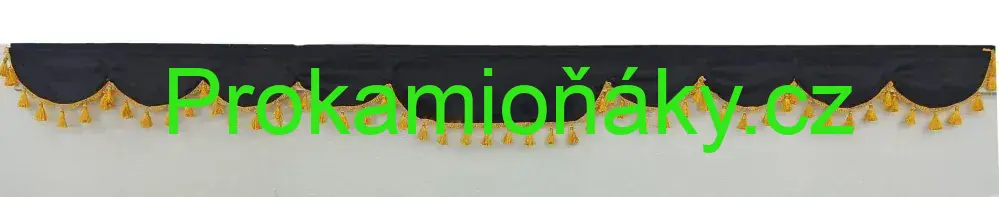 Bordura A černá/žluté třásně