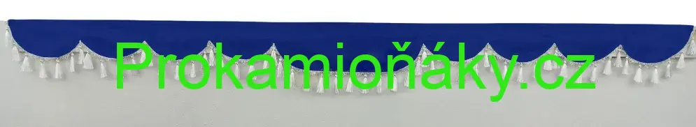 Bordura A modrá/bílé třásně