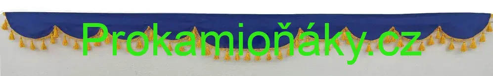 Bordura A modrá/žluté třásně