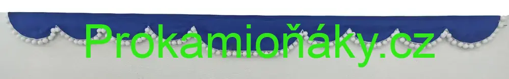 Bordura A modrá/bílé bambulky