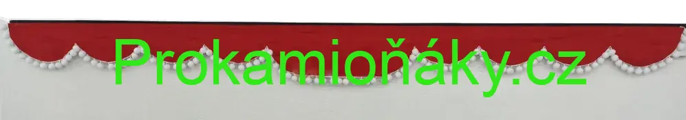 Bordura A červená/bílé bambulky