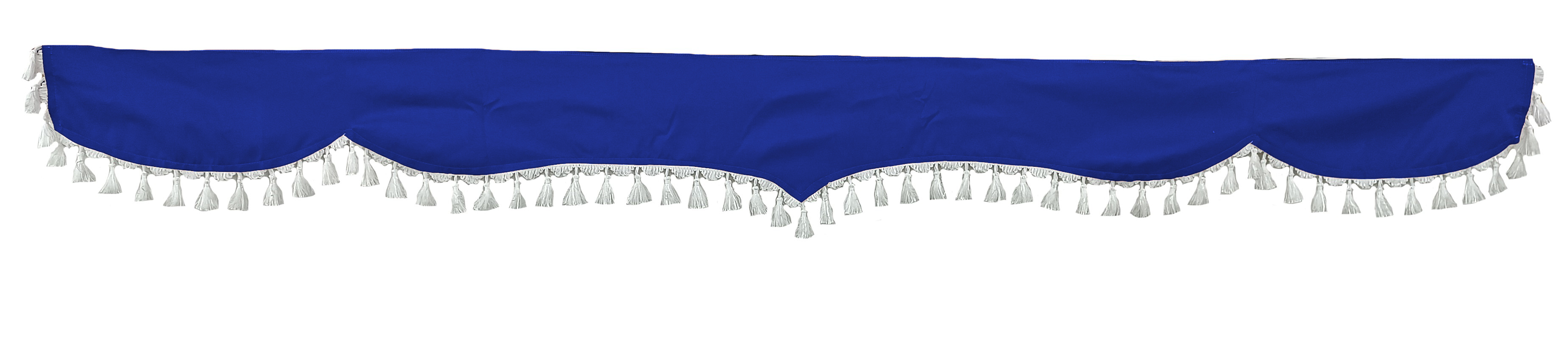 Bordura P modrá/bílé třásně