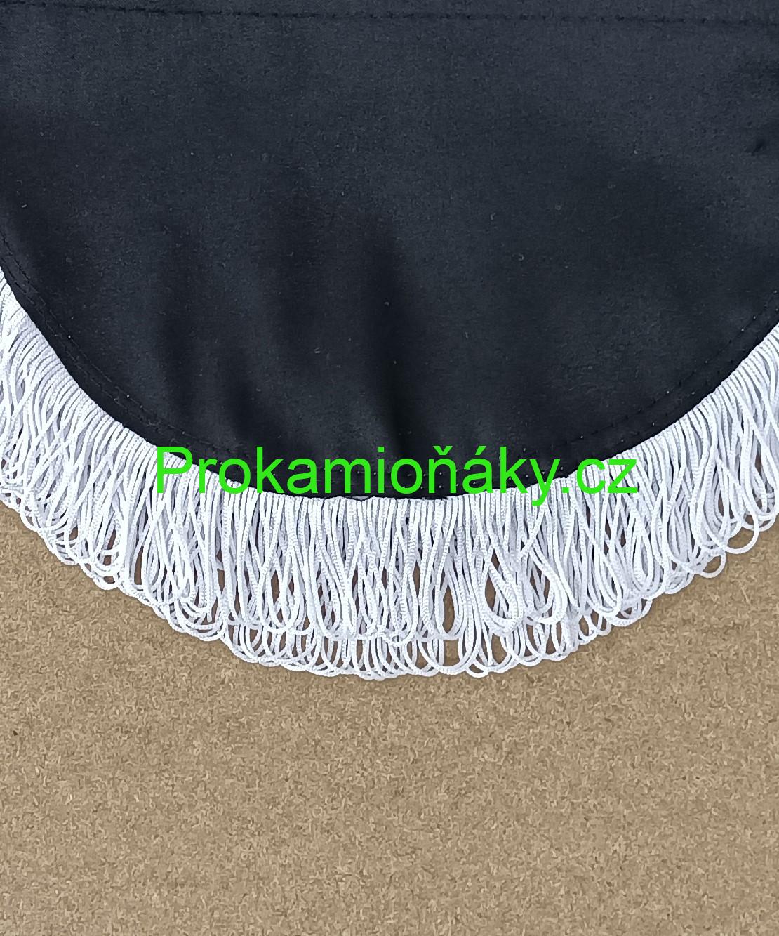 Dekorativní boky černé/bílé provázky