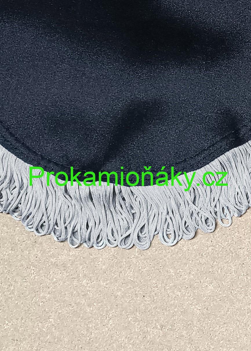 Dekorativní boky černé/šedé provázky 