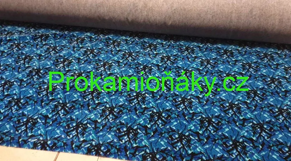Originální dánská plyš metráž modrá