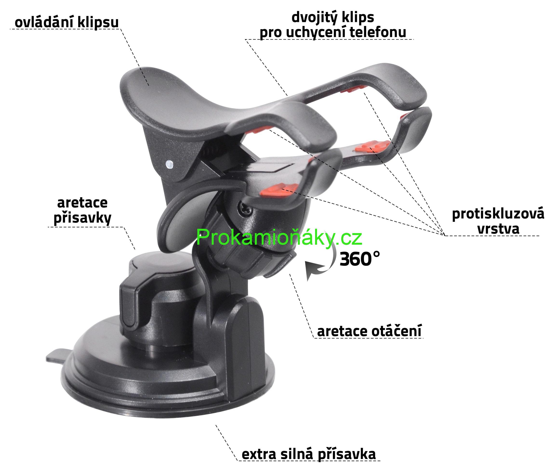 Držák telefonu double clips