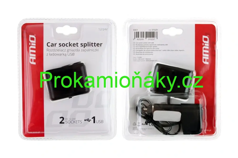 Rozdvojka zapalovače s USB