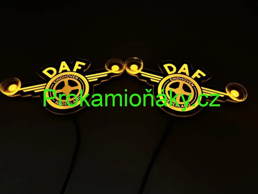 Tvarované znaky svítící