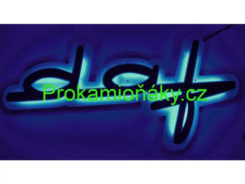 Osvětlené logo DAF psací RGB