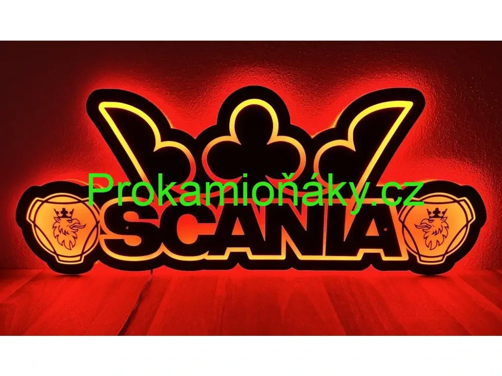 Osvětlené logo SCANIA různé barvy
