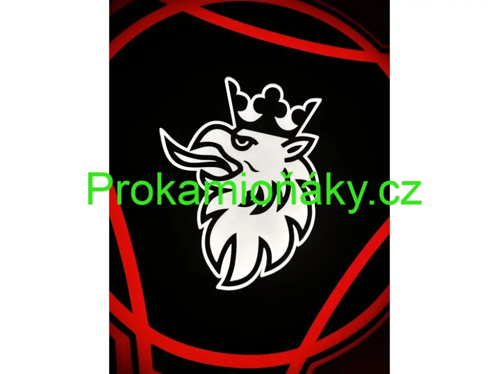 Osvětlené logo SCANIA Carbon červená