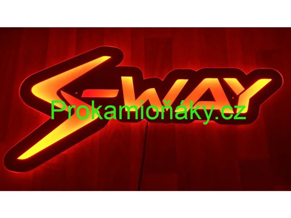 Osvětlené logo S-WAY různé barvy