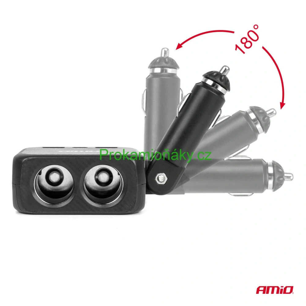 Roztrojka zapalovače otočná 12/24V
