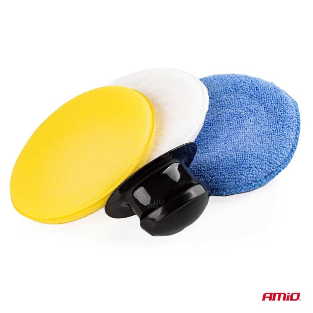 Sada kulaté leštící houbičky detail