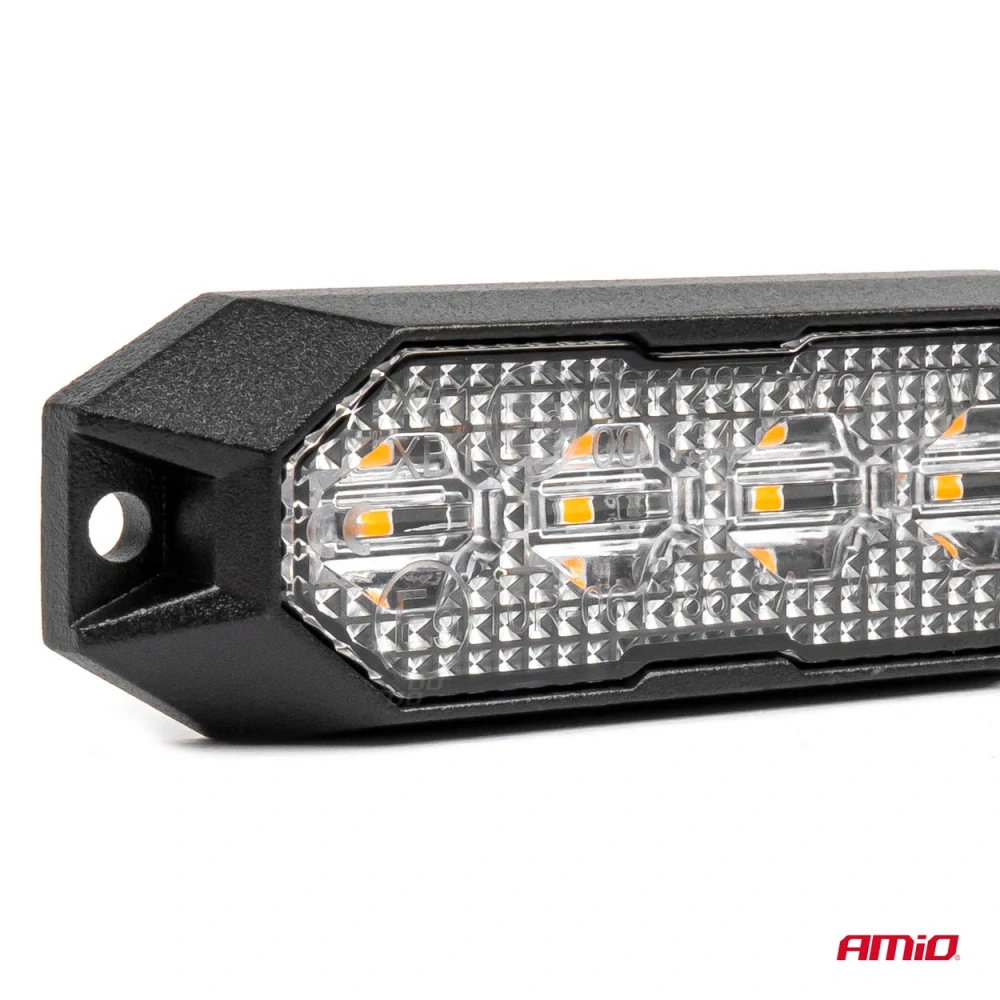 Výstražné osvětlení oranžové 4x3W LED R65 R10 12 / 24V IP6K9K