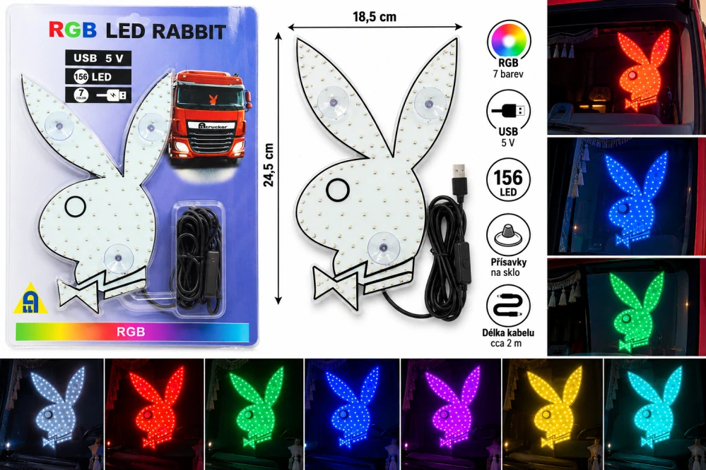 LED dekorace playboy