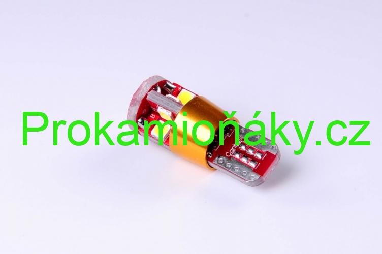 žárovka LED 12V-24V 5W W2,1x9,5d čirá 12xLED 3030 CANBUS