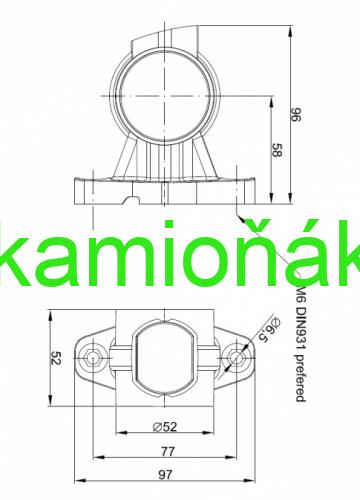 Světlo poziční tykadlo LED pravé krátké FRISTOM