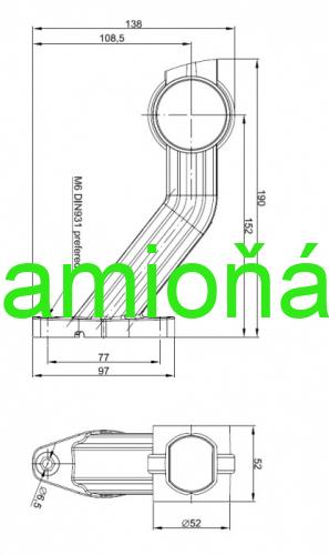 Světlo poziční tykadlo LED  levé dlouhé FRISTOM