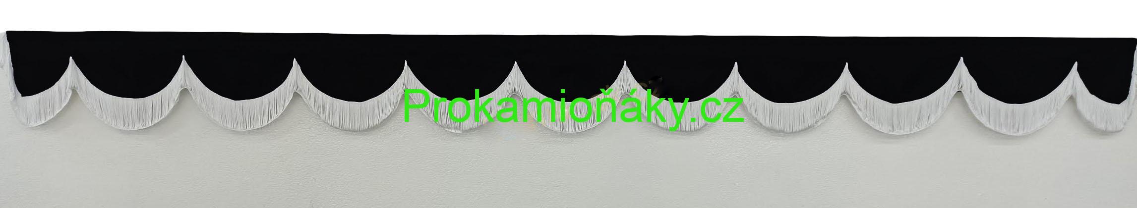 Bordura typ "H" černá / bílé provázky