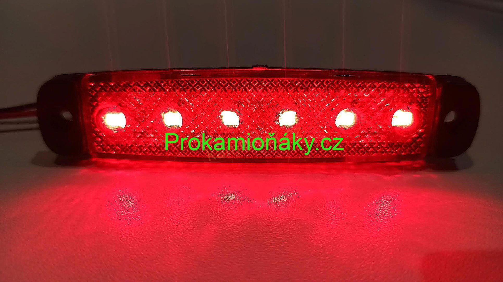 Poziční světlo 6LED 12/24V - červené