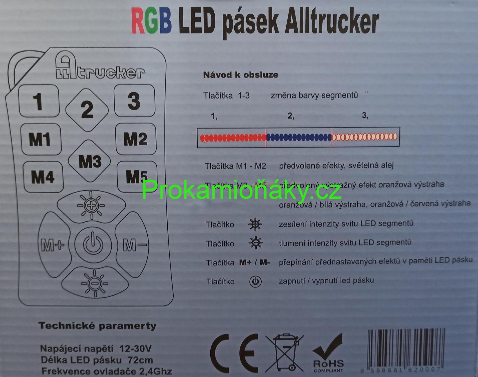 LED světelná trikolora 72cm