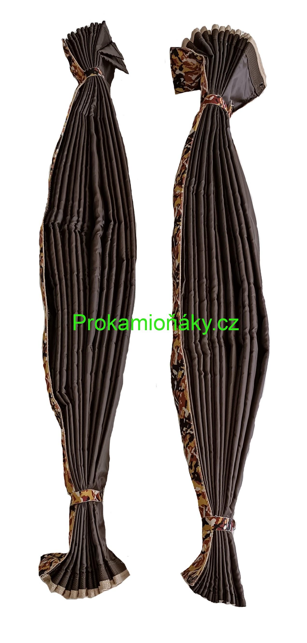 Závěsy skládané + bordura žluto/béžová