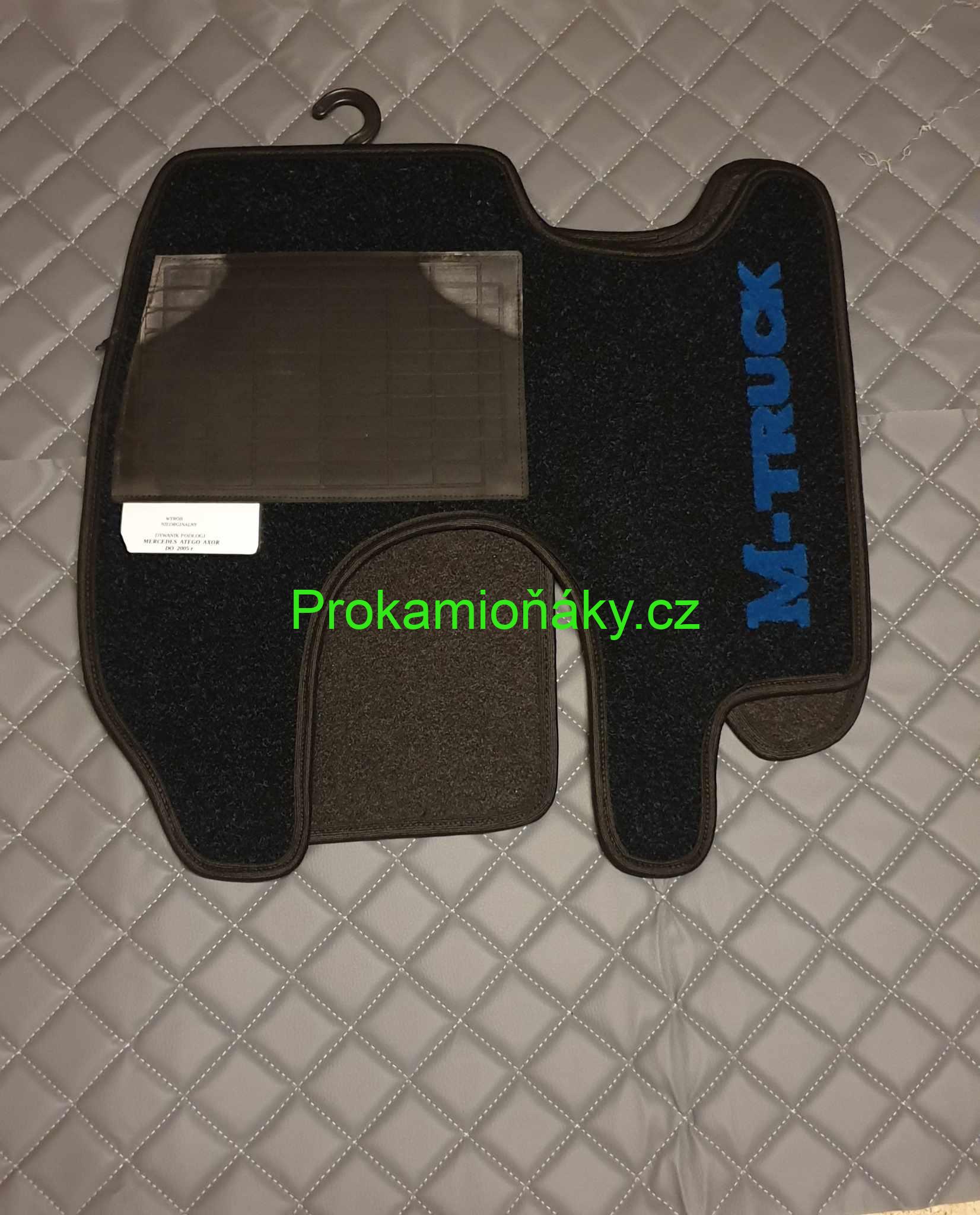 VÝPRODEJ!! Autokoberce textilní MERCEDES ATEGO/AXOR do r.v. 2005, červená/modrá