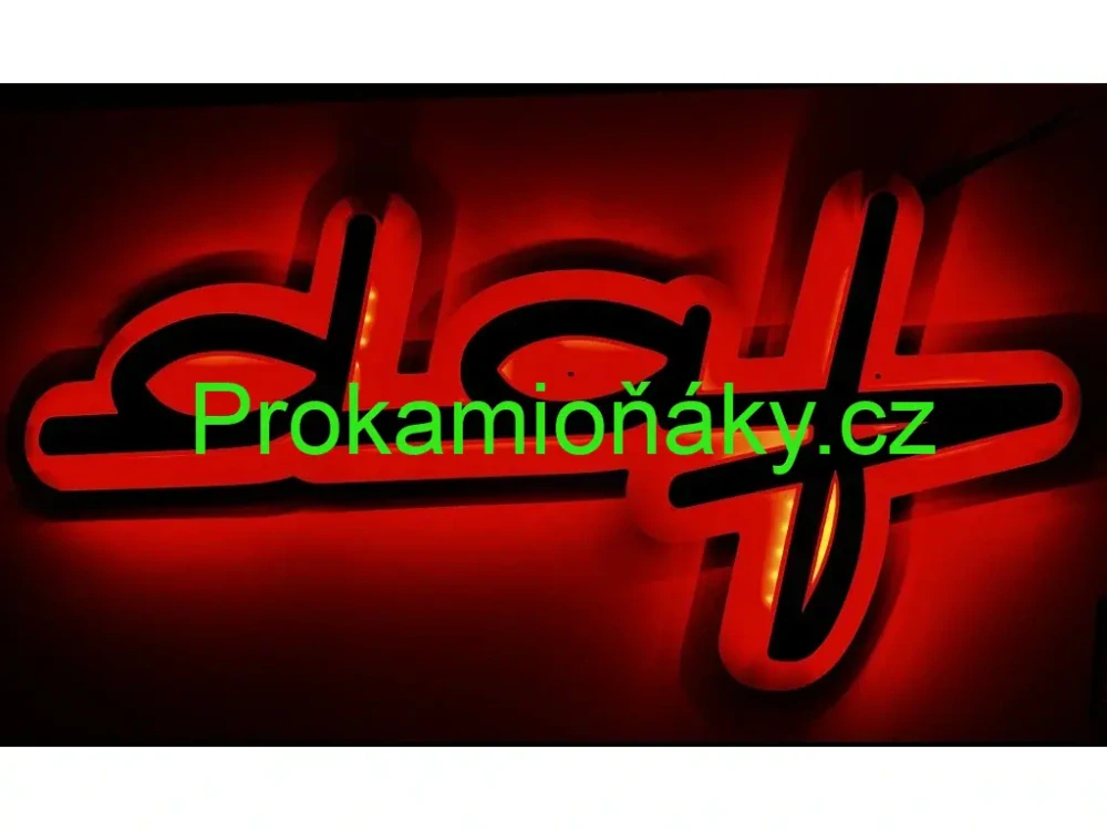 Osvětlené logo DAF psací RGB