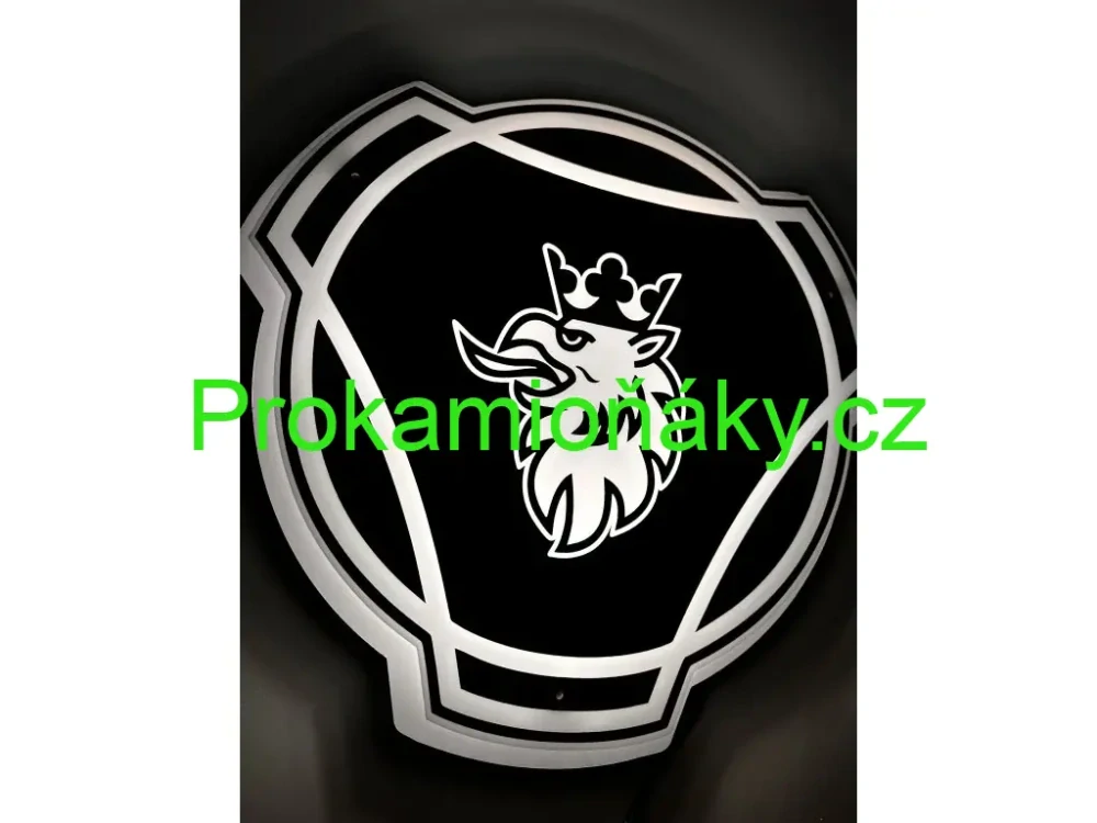 Osvětlené logo SCANIA Carbon-bílá