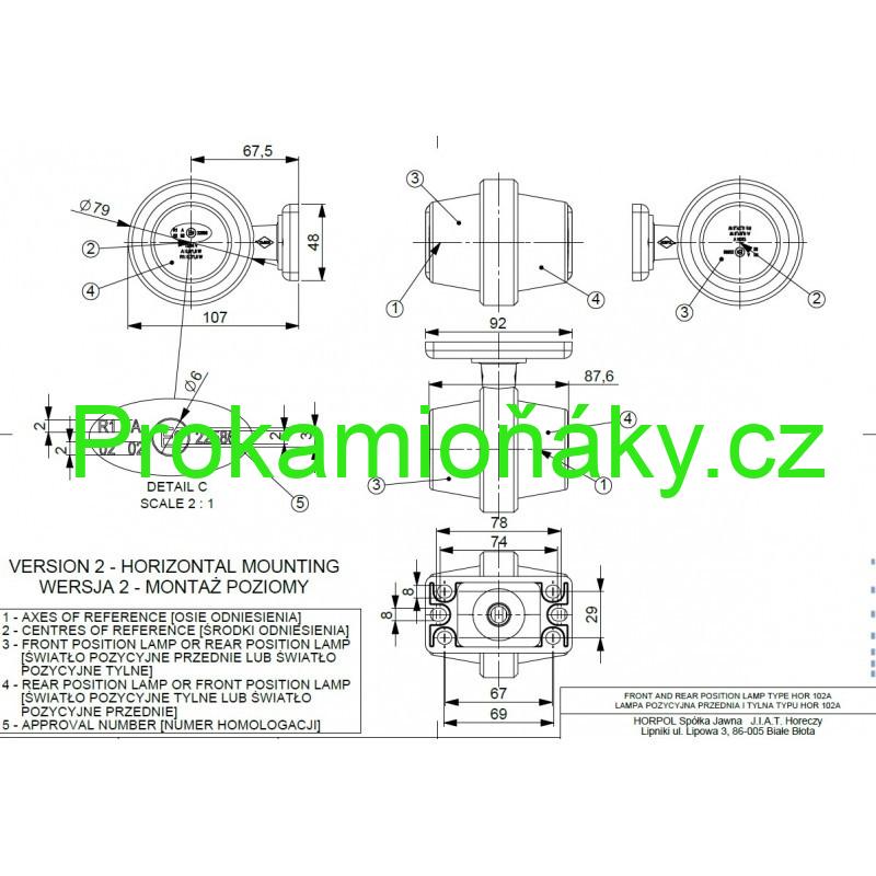 Světlo LED oranžové/oranžové NEON č.2608